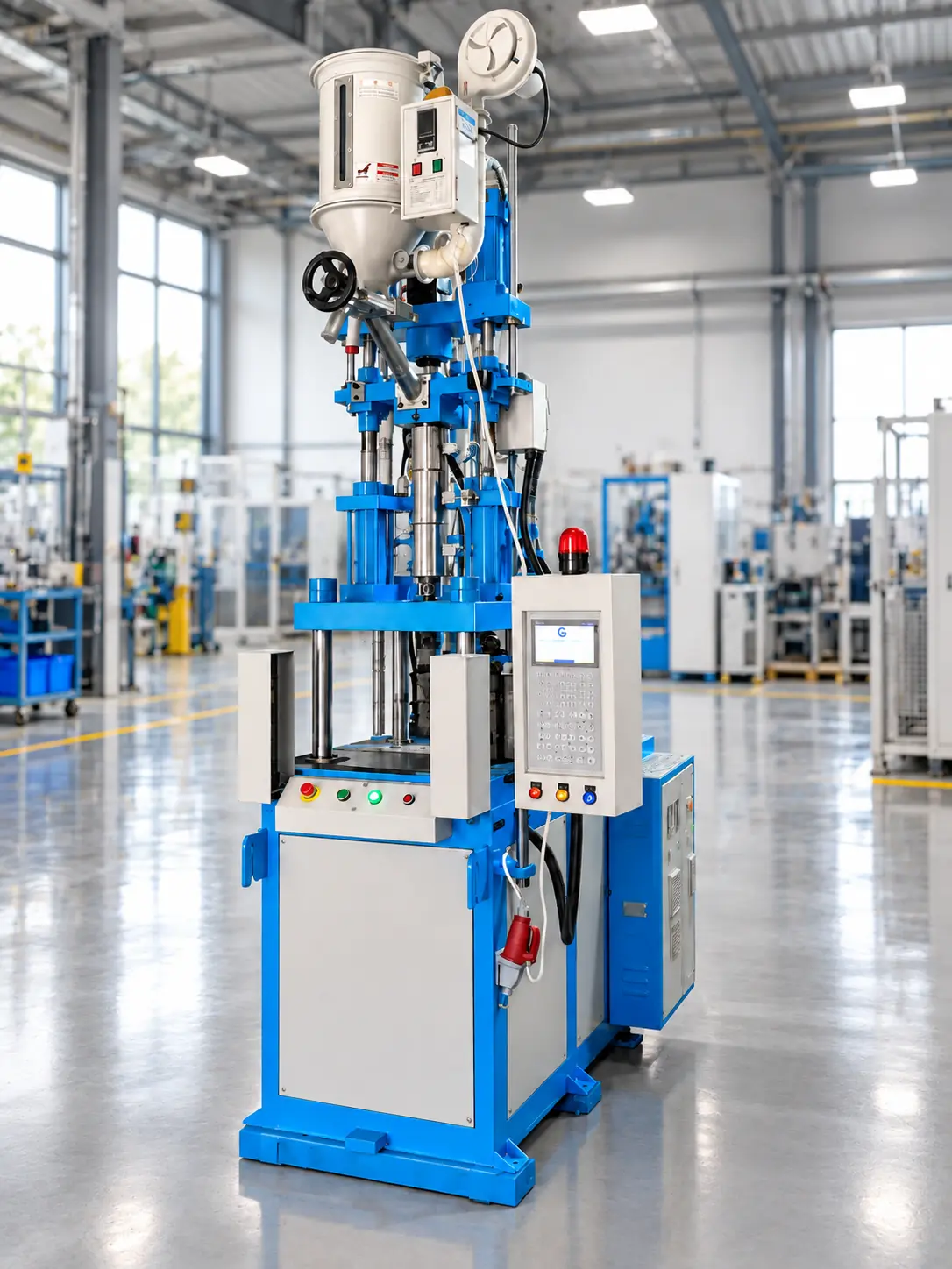 Vertical insert injection moulding machine